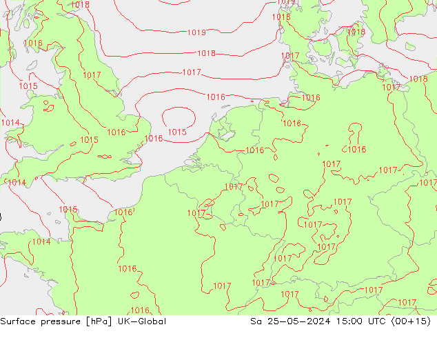 pressão do solo UK-Global Sáb 25.05.2024 15 UTC