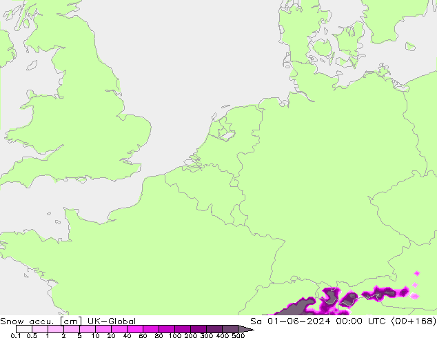 Snow accu. UK-Global sam 01.06.2024 00 UTC