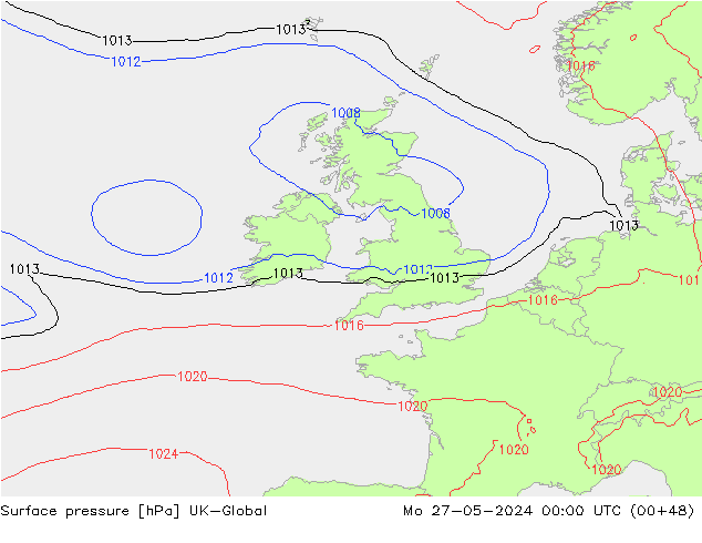 Luchtdruk (Grond) UK-Global ma 27.05.2024 00 UTC