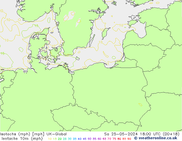 Isotachs (mph) UK-Global So 25.05.2024 18 UTC