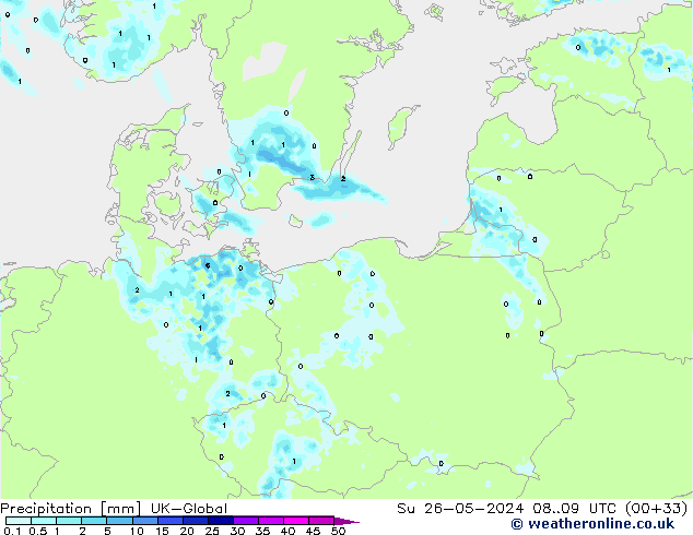 Precipitation UK-Global Su 26.05.2024 09 UTC