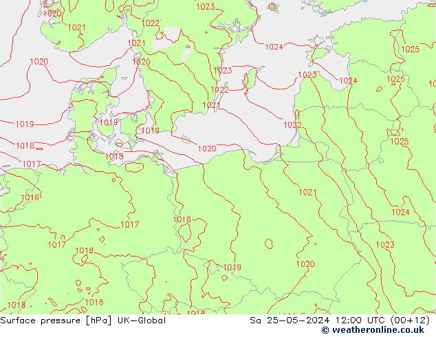 Yer basıncı UK-Global Cts 25.05.2024 12 UTC