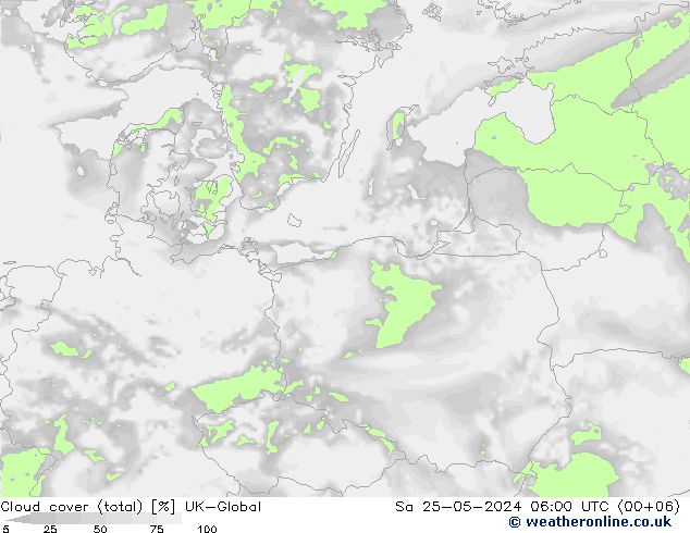 Bulutlar (toplam) UK-Global Cts 25.05.2024 06 UTC