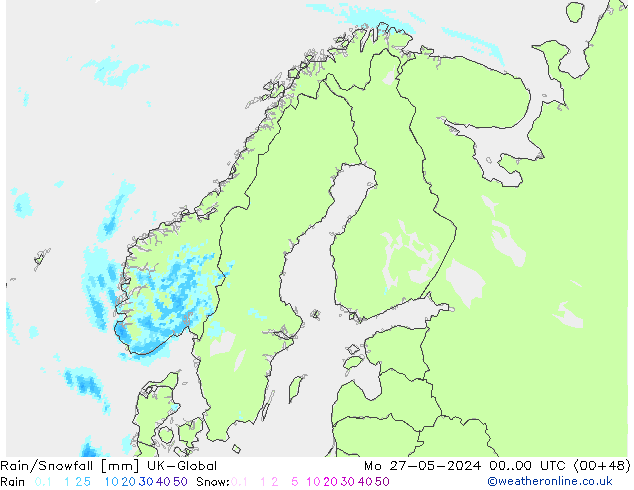 Rain/Snowfall UK-Global Seg 27.05.2024 00 UTC