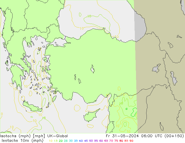 Isotachs (mph) UK-Global ven 31.05.2024 06 UTC