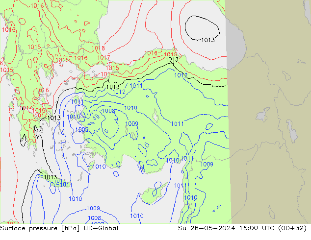 Yer basıncı UK-Global Paz 26.05.2024 15 UTC
