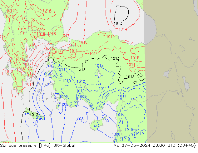 Luchtdruk (Grond) UK-Global ma 27.05.2024 00 UTC