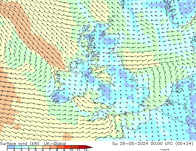 ве�Bе�@ 10 m (bft) UK-Global Вс 26.05.2024 00 UTC