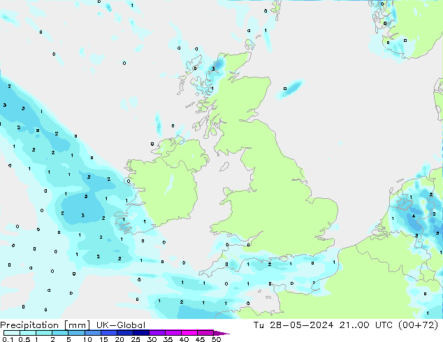 Neerslag UK-Global di 28.05.2024 00 UTC