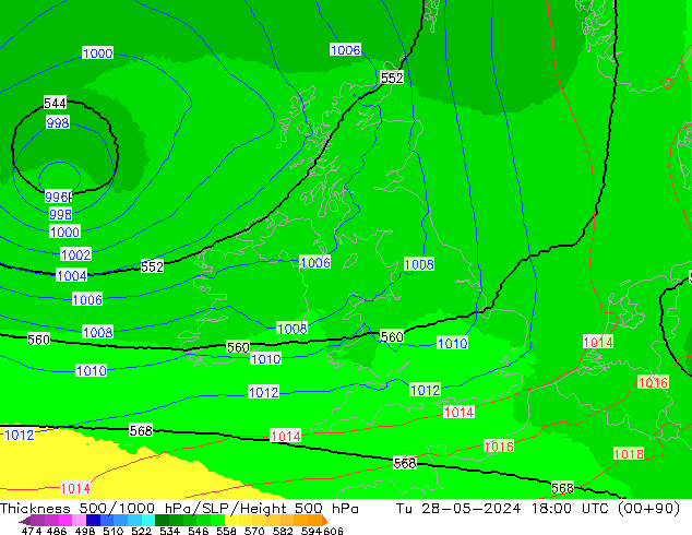 Thck 500-1000hPa UK-Global Ter 28.05.2024 18 UTC