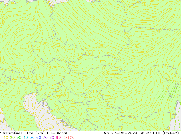 Streamlines 10m UK-Global Mo 27.05.2024 06 UTC