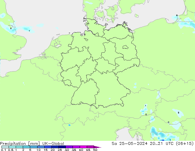 Yağış UK-Global Cts 25.05.2024 21 UTC