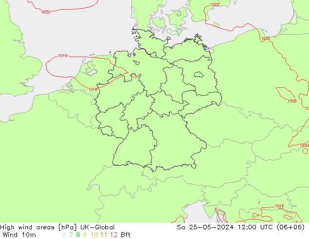 High wind areas UK-Global Sáb 25.05.2024 12 UTC