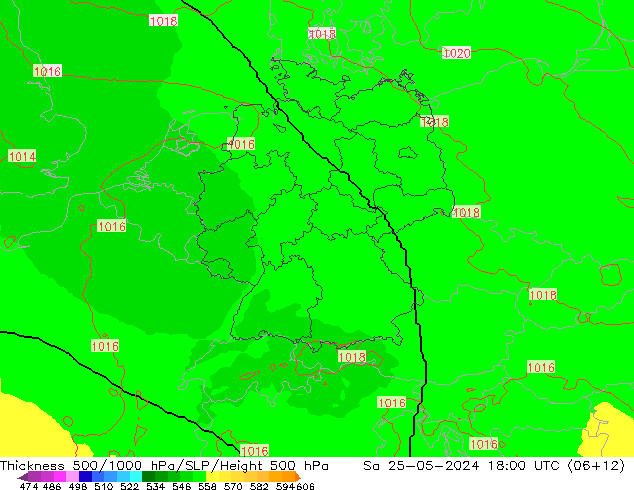 500-1000 hPa Kalınlığı UK-Global Cts 25.05.2024 18 UTC