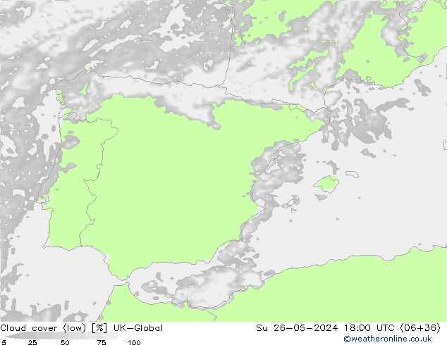 nízká oblaka UK-Global Ne 26.05.2024 18 UTC