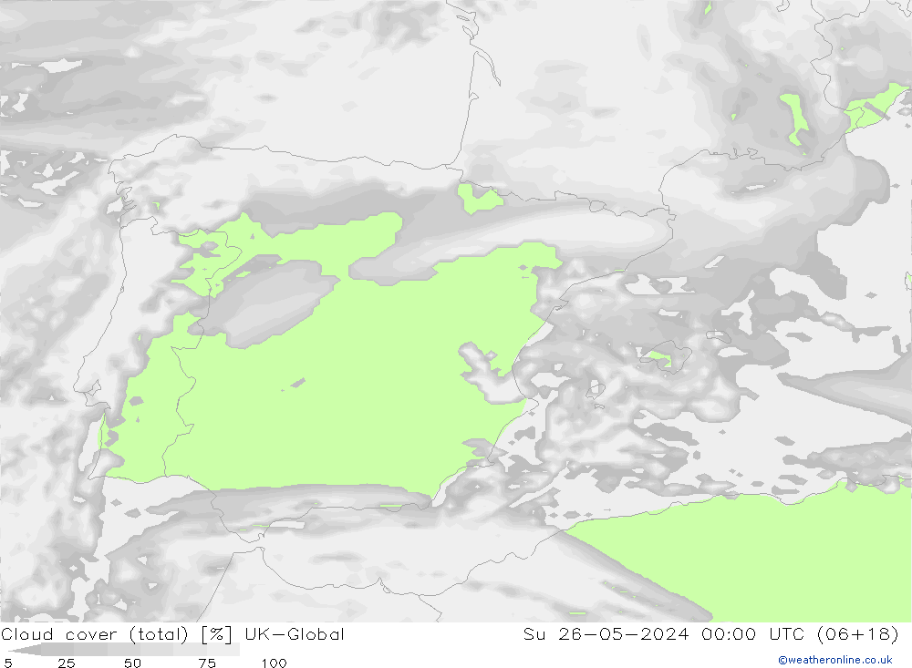 Wolken (gesamt) UK-Global So 26.05.2024 00 UTC