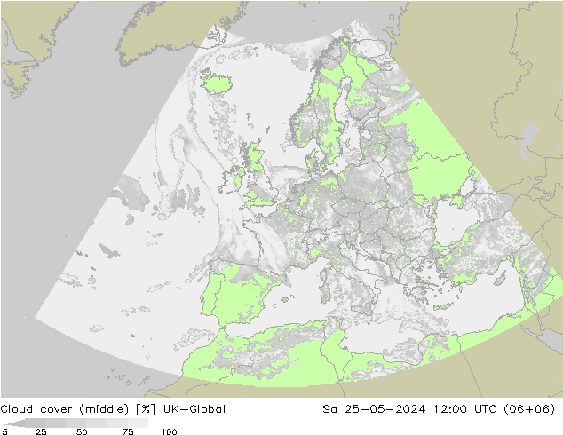 Nuages (moyen) UK-Global sam 25.05.2024 12 UTC
