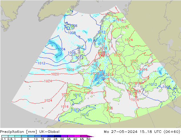 Precipitation UK-Global Mo 27.05.2024 18 UTC