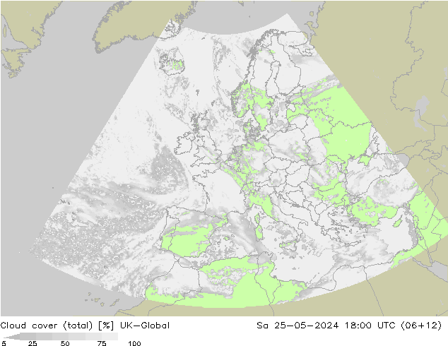 Nubes (total) UK-Global sáb 25.05.2024 18 UTC