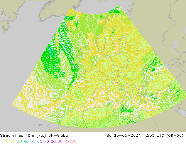 Stromlinien 10m UK-Global Sa 25.05.2024 12 UTC