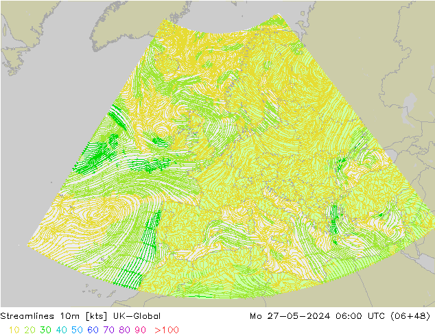 Stromlinien 10m UK-Global Mo 27.05.2024 06 UTC