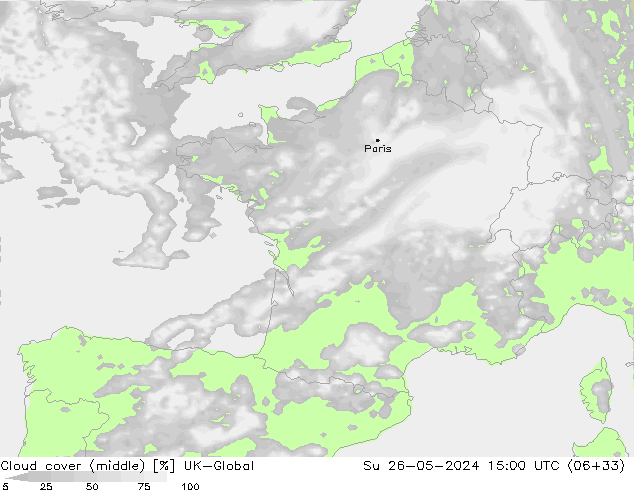 Cloud cover (middle) UK-Global Su 26.05.2024 15 UTC