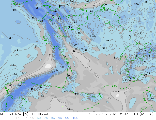 RV 850 hPa UK-Global za 25.05.2024 21 UTC