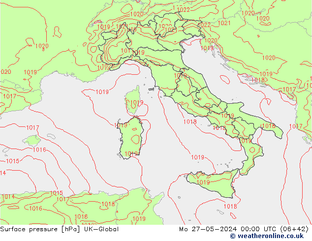 Yer basıncı UK-Global Pzt 27.05.2024 00 UTC