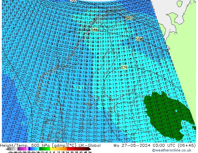 Hoogte/Temp. 500 hPa UK-Global ma 27.05.2024 03 UTC