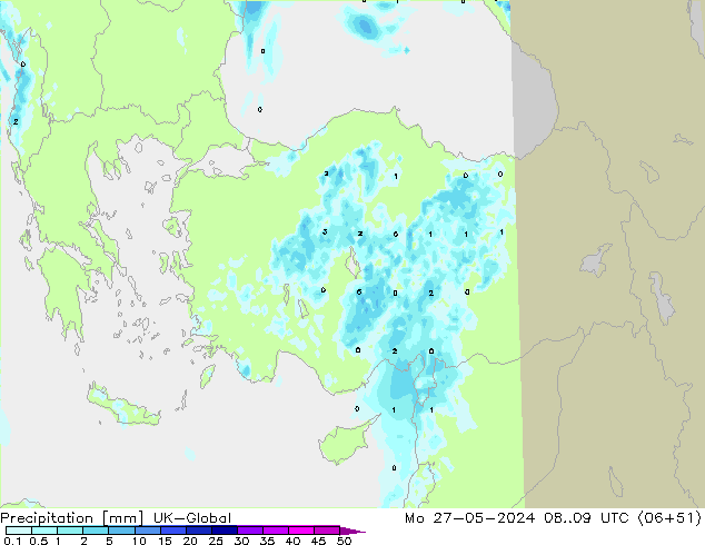 Precipitation UK-Global Mo 27.05.2024 09 UTC