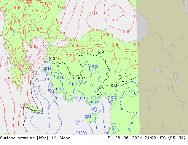 Yer basıncı UK-Global Paz 26.05.2024 21 UTC