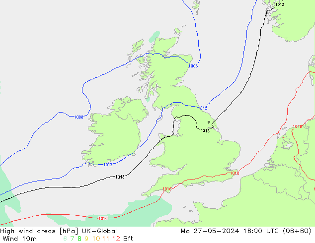 High wind areas UK-Global Mo 27.05.2024 18 UTC