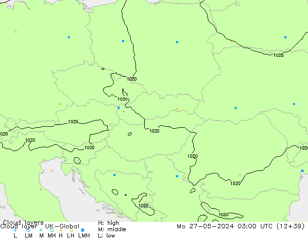 Cloud layer UK-Global  27.05.2024 03 UTC