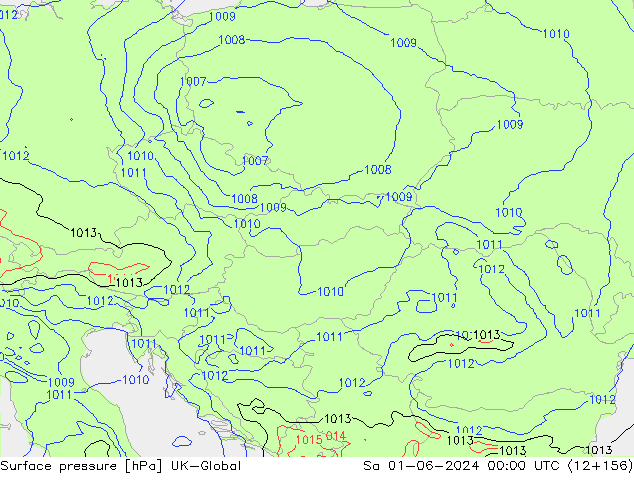 Luchtdruk (Grond) UK-Global za 01.06.2024 00 UTC