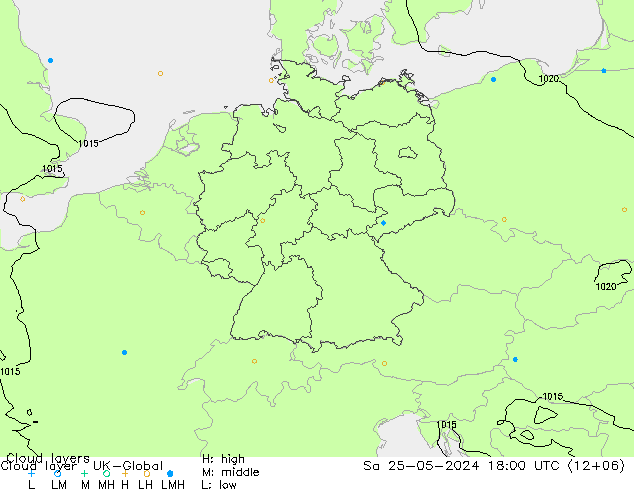 Cloud layer UK-Global sab 25.05.2024 18 UTC