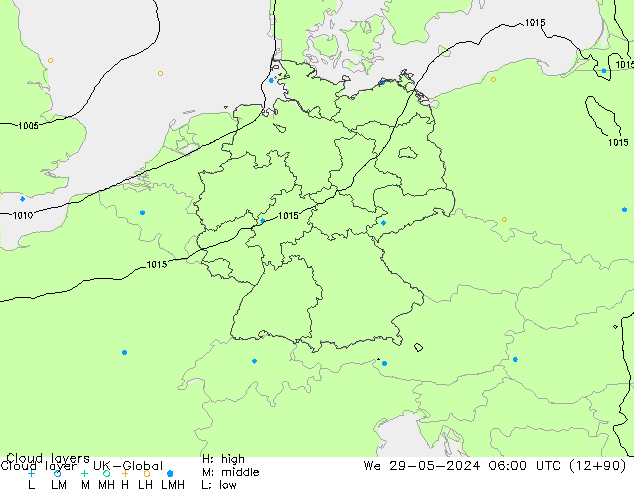Cloud layer UK-Global We 29.05.2024 06 UTC