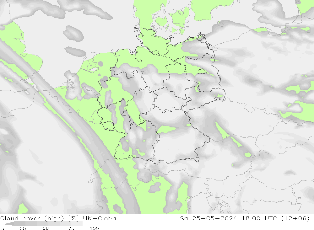 Nuages (élevé) UK-Global sam 25.05.2024 18 UTC