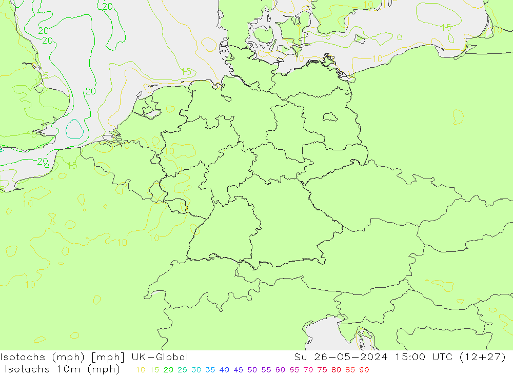 Isotaca (mph) UK-Global dom 26.05.2024 15 UTC