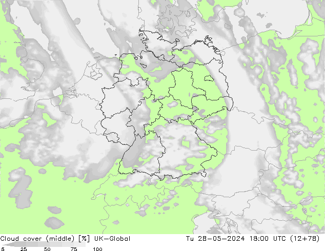 Cloud cover (middle) UK-Global Tu 28.05.2024 18 UTC