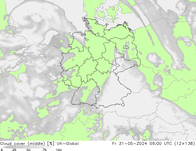 Cloud cover (middle) UK-Global Fr 31.05.2024 06 UTC