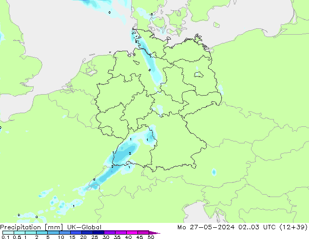 Yağış UK-Global Pzt 27.05.2024 03 UTC