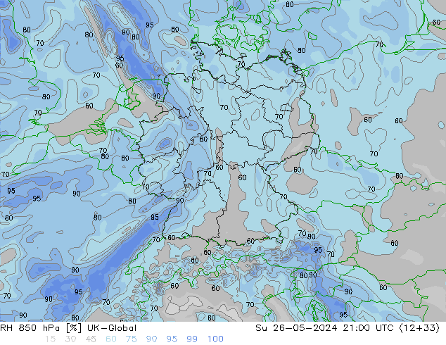 RV 850 hPa UK-Global zo 26.05.2024 21 UTC