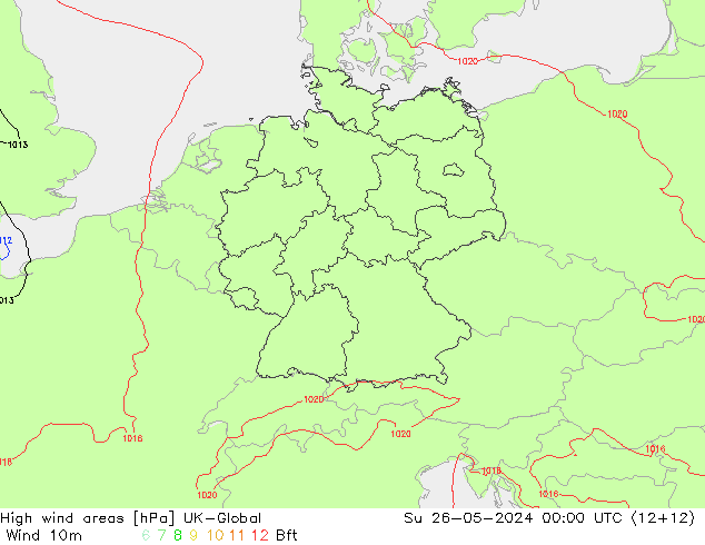 High wind areas UK-Global Su 26.05.2024 00 UTC