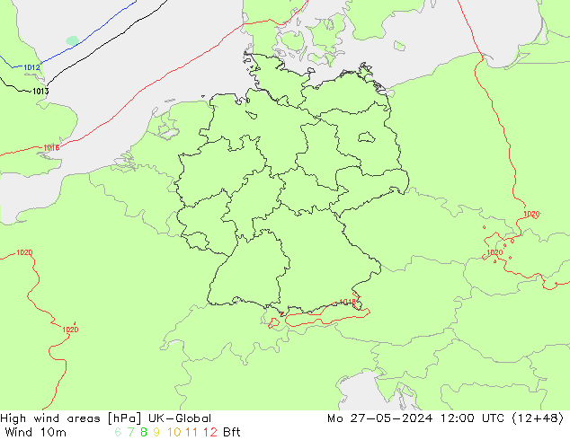 High wind areas UK-Global lun 27.05.2024 12 UTC