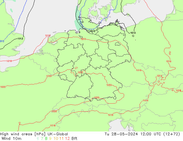 Windvelden UK-Global di 28.05.2024 12 UTC