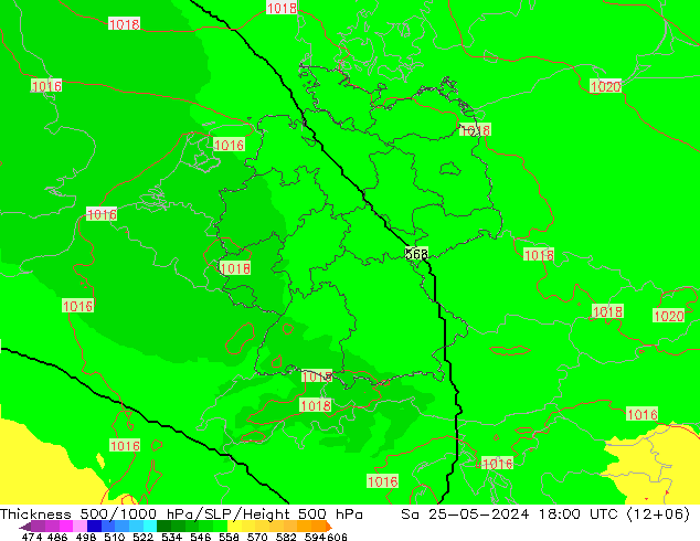 Thck 500-1000hPa UK-Global Sáb 25.05.2024 18 UTC