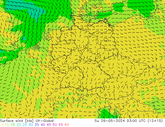 Surface wind UK-Global Su 26.05.2024 03 UTC