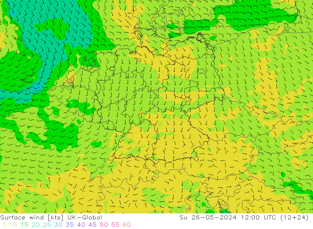 风 10 米 UK-Global 星期日 26.05.2024 12 UTC