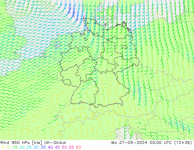 Wind 850 hPa UK-Global Po 27.05.2024 03 UTC