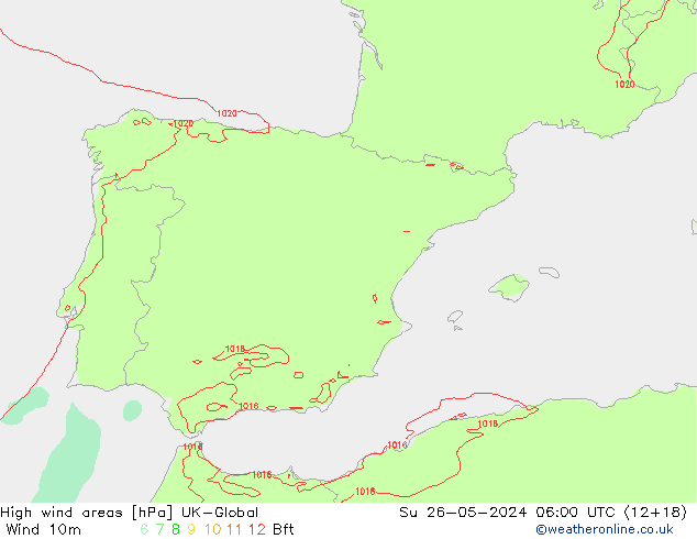 Windvelden UK-Global zo 26.05.2024 06 UTC